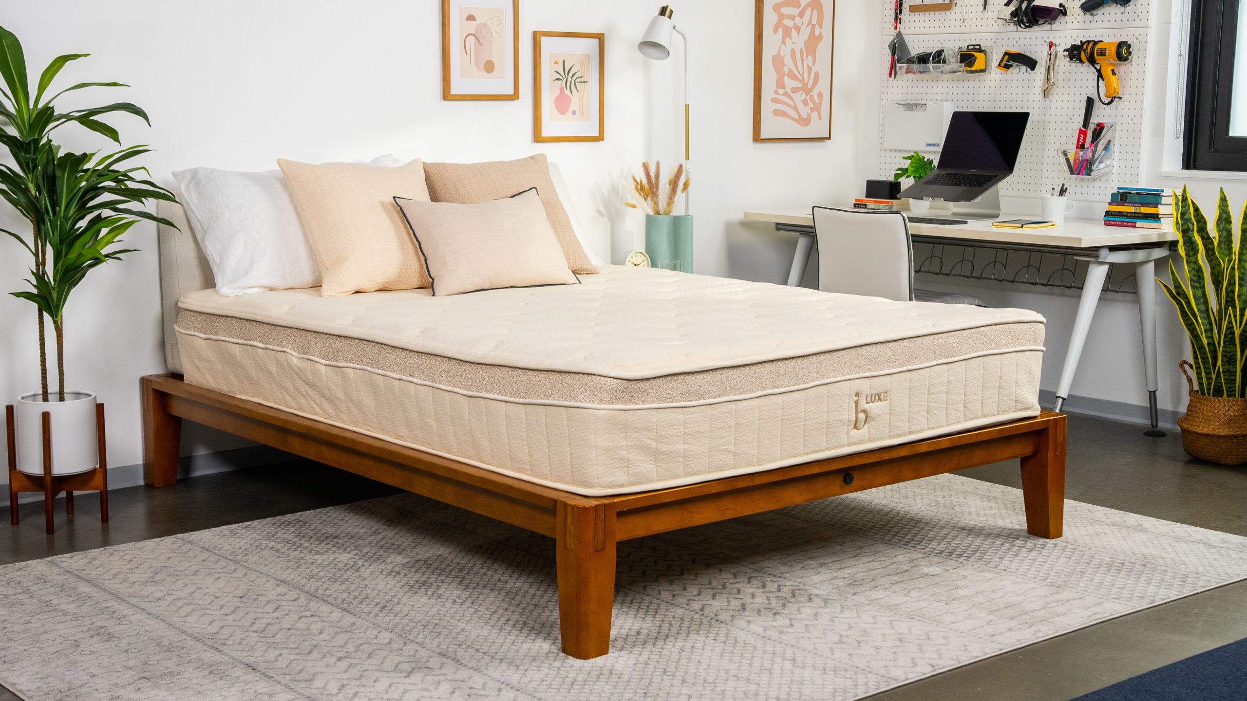 A picture of the Birch Luxe Mattress in Sleep Foundation's test lab.