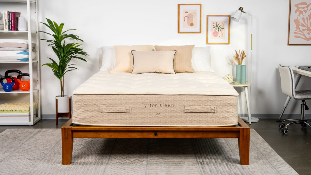 A picture of the Lytton Sleep Signature Comfort Plush Mattress in Sleep Foundation's test lab.