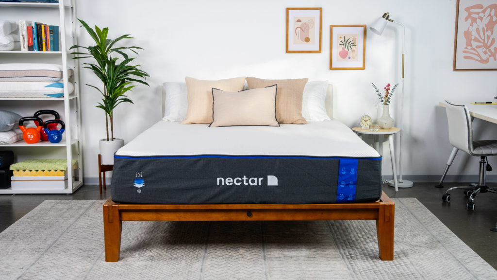 Nectar Mattress Review A picture of the Nectar Mattress in Sleep Foundation's test lab.