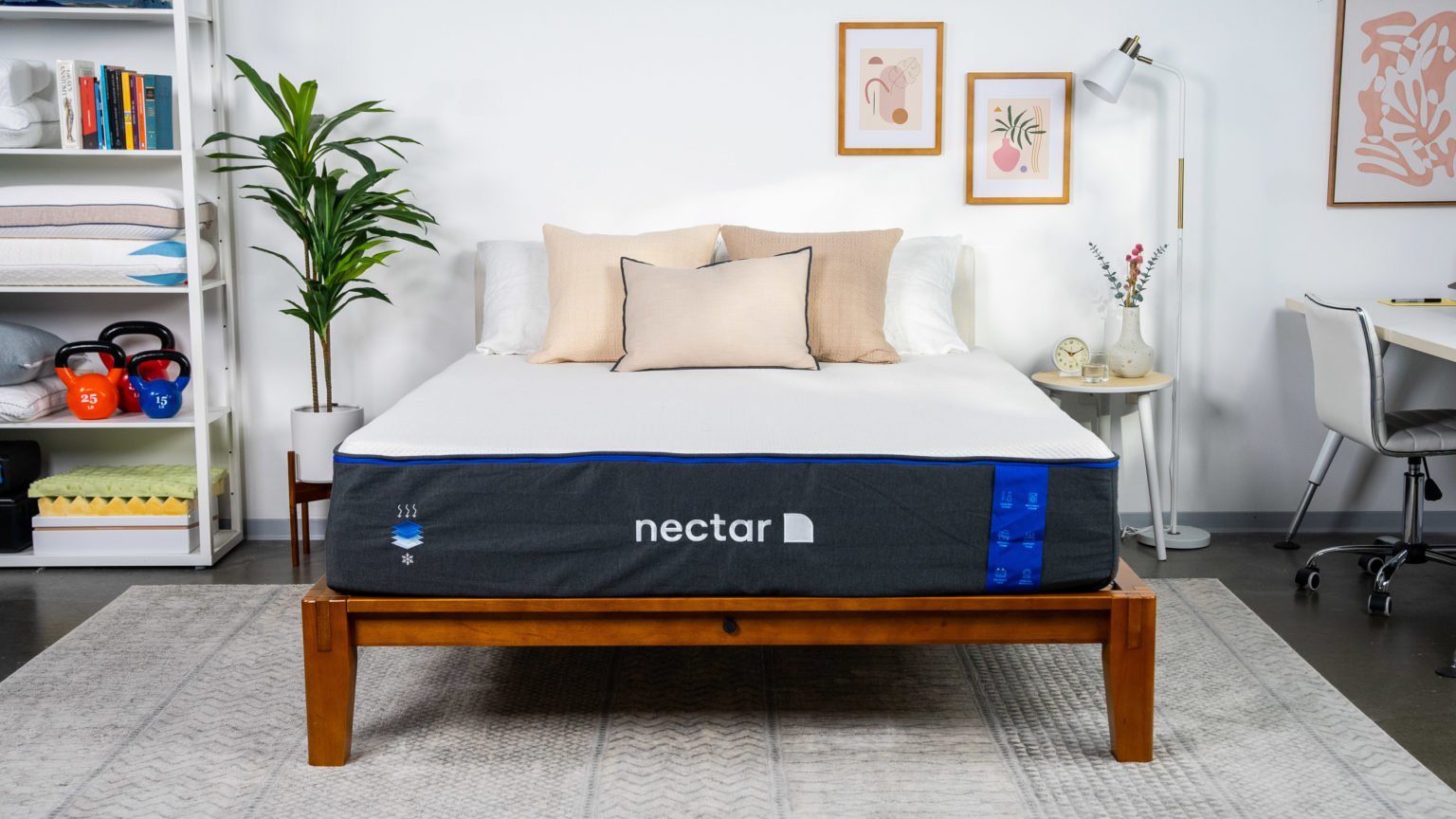 A picture of the Nectar Mattress in Sleep Foundation's test lab.