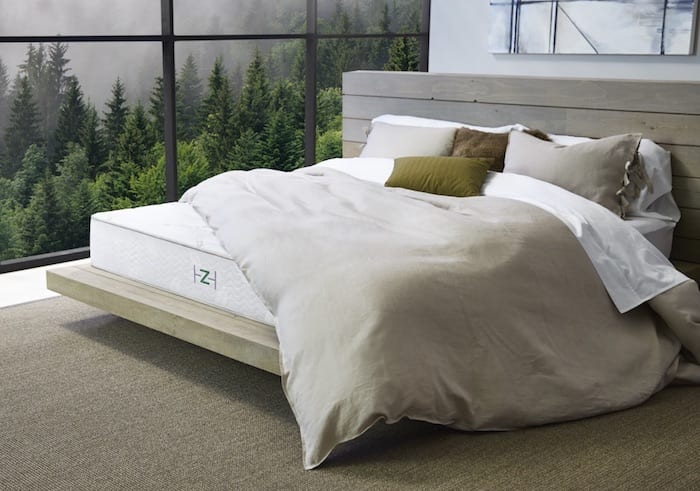 product image of the Zenhaven Mattress angled