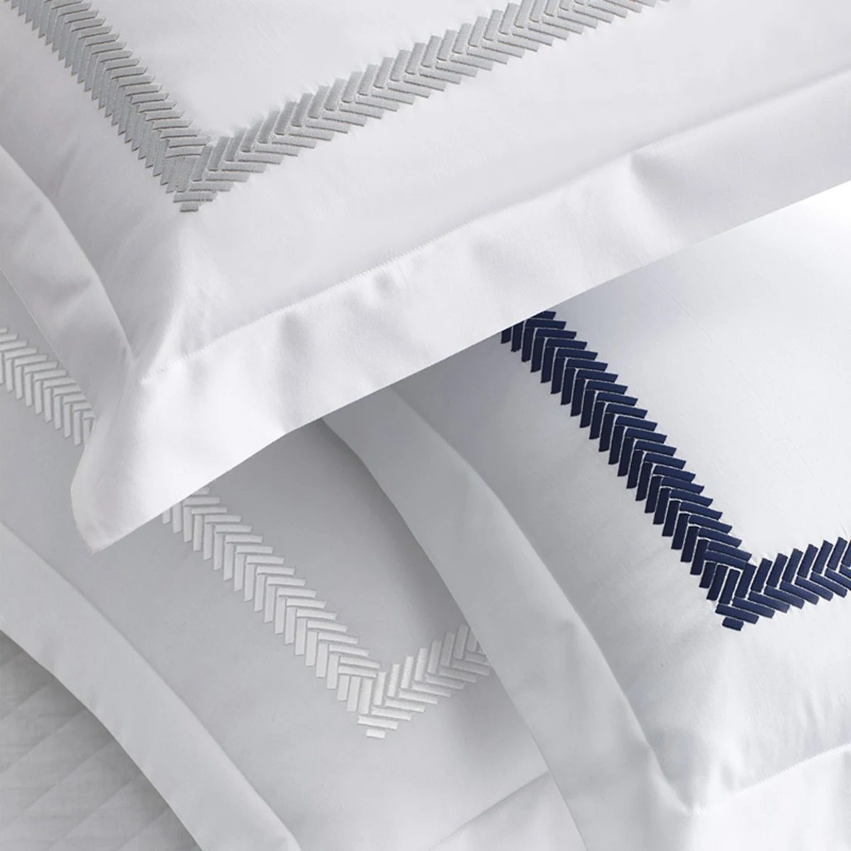 Product page photo of The Company Store Hewett Egyptian Cotton Sateen Sheet Set.