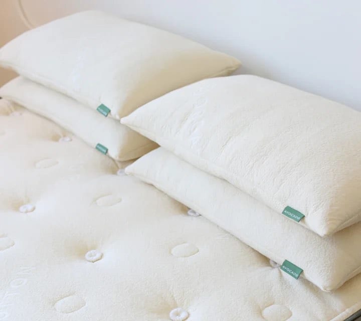Best Organic Pillows Product page photo of the Avocado Green Pillow
