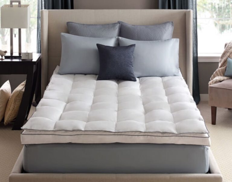 channel stiched feather bed mattress topper