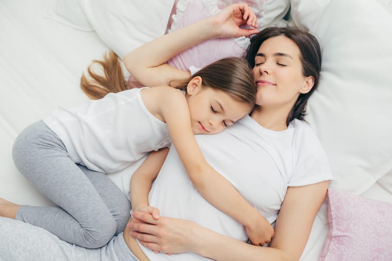 Child and Mom Sleeping