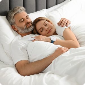 couple laying in bed