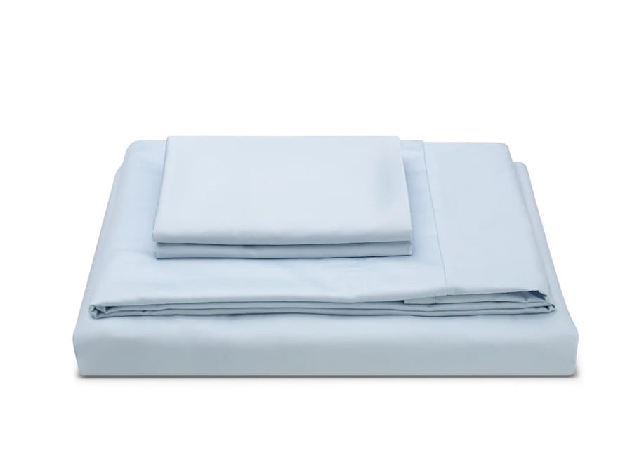 Product page image of the Molecule Percale Sheets