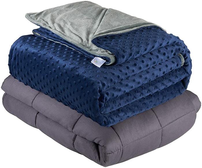 Quility Premium Weighted Blanket with Soft Cotton Cover, 60x80