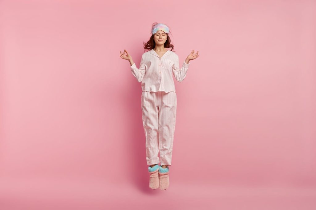 woman in pj's