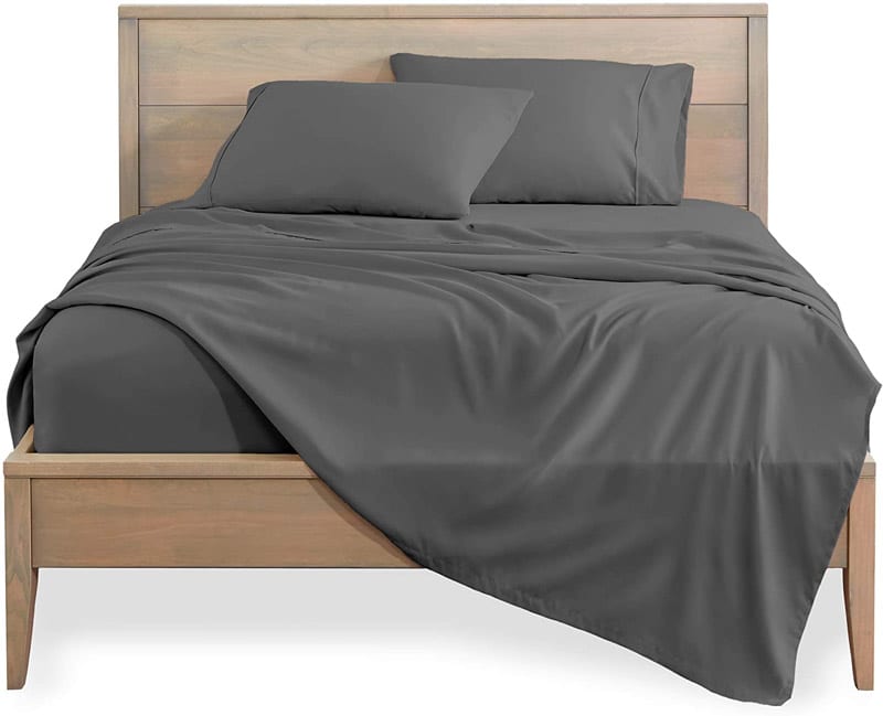 Flex King Bed Sheets Set Top Head Split Bedding 4-Piece Deep Pocket Fits Sleep# 