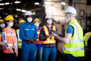 workers talking to their manager