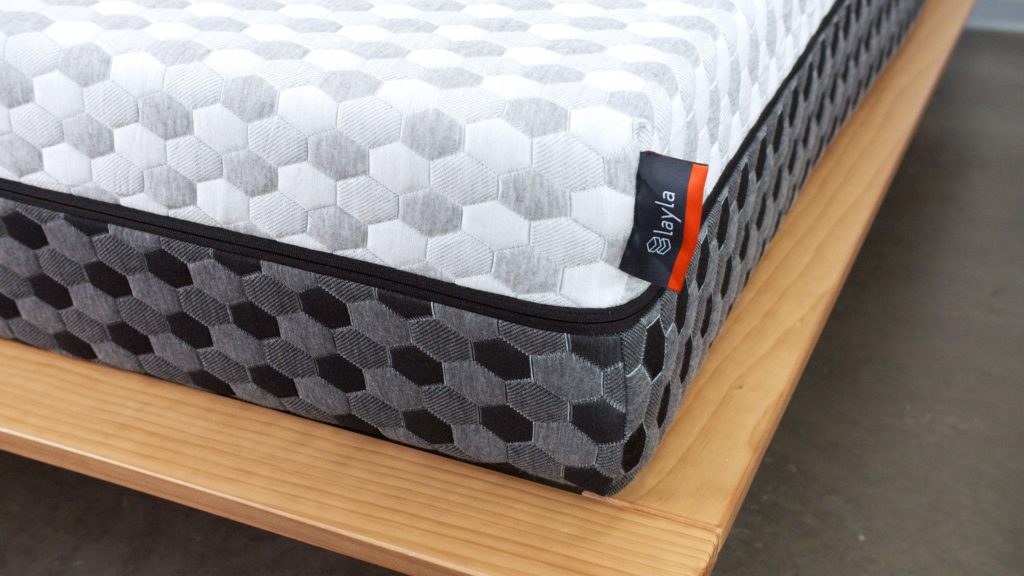 layla mattress closeup on label