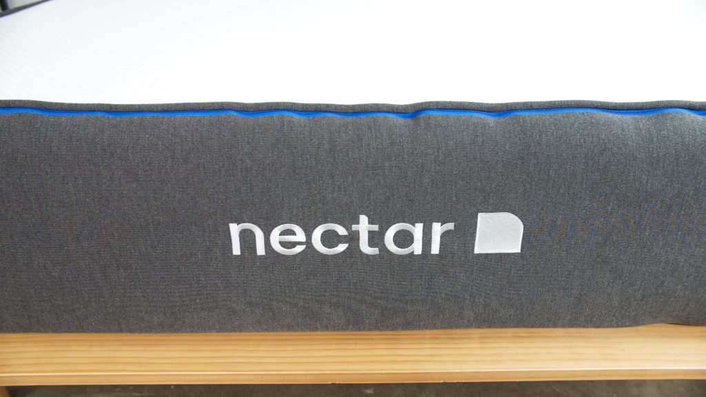 Nectar vs. Leesa Mattress Comparison nectar mattress closeup of label