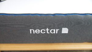 nectar mattress closeup of label