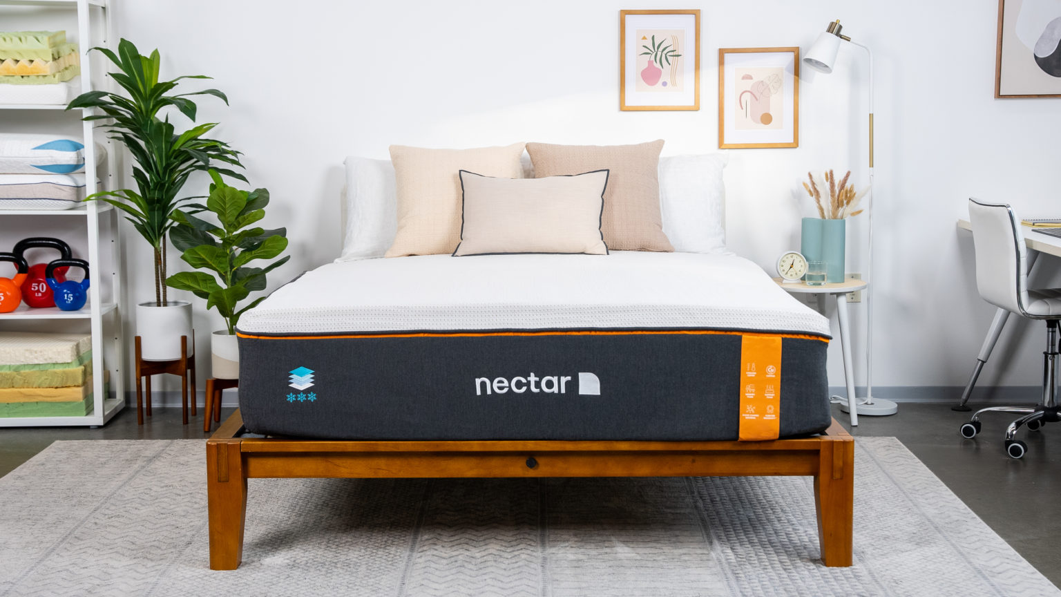 Proprietary photo of the Nectar Premier Copper in the SleepFoundation testing lab
