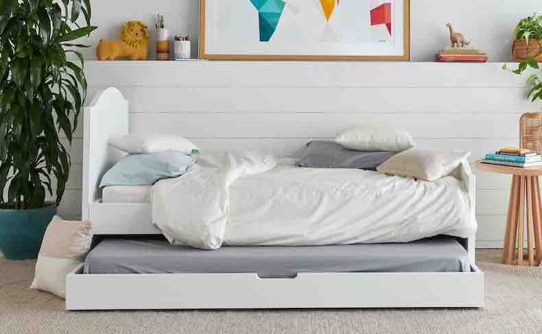 Product page photo of the Avocado Kids Trundle Bed Frame