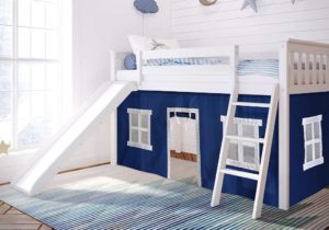 Max & Lily Low Loft Bed with Slide