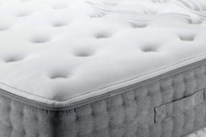 Closeup of mattress edge