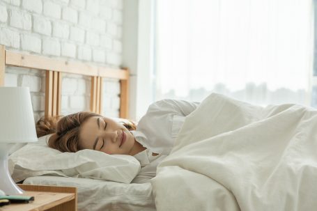 Woman sleeping during the day