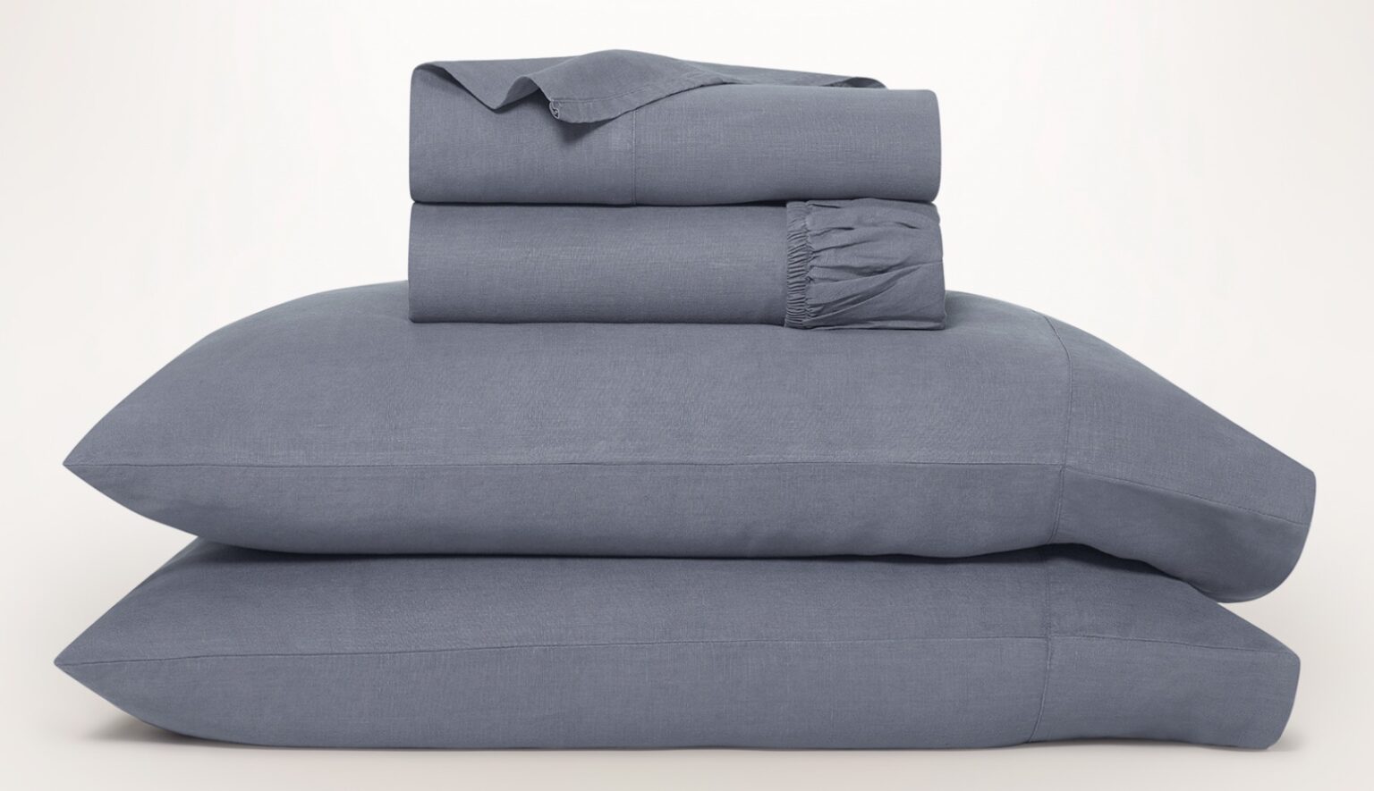 Product page photo of the Boll & Branch Linen Sheet Set