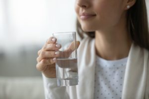 Woman drinking water