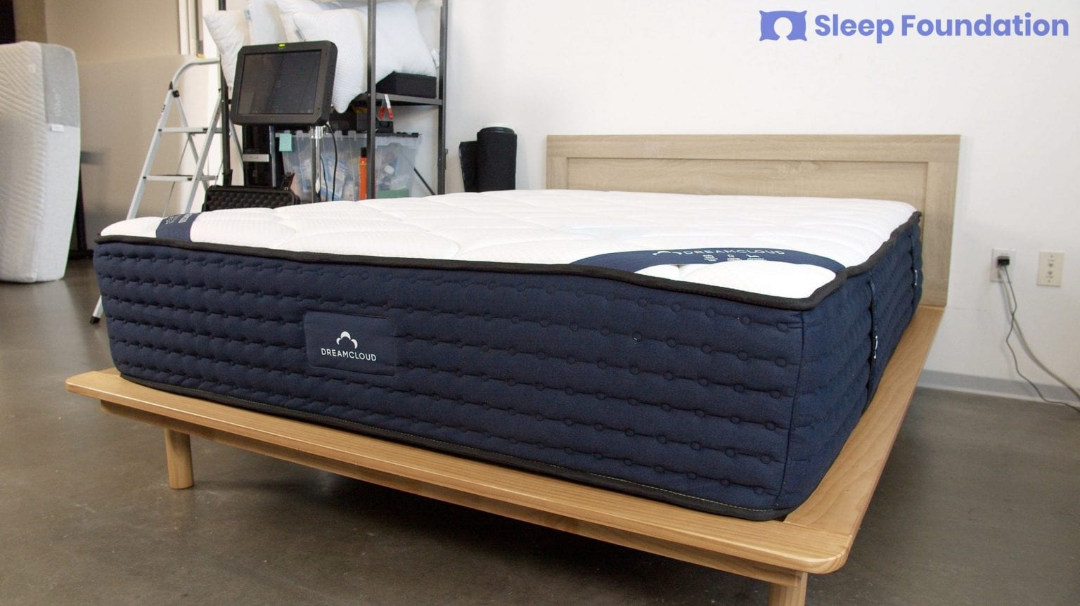 A picture of the DreamCloud Mattress in Sleep Foundation's test lab.