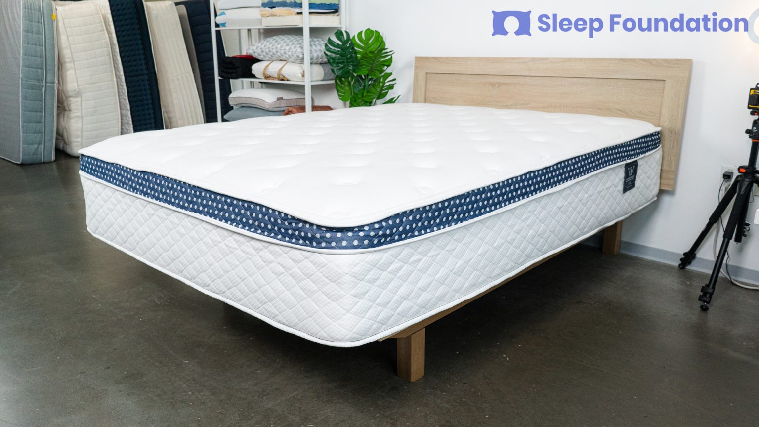 A picture of the Softer WinkBed Mattress in Sleep Foundation's test lab.