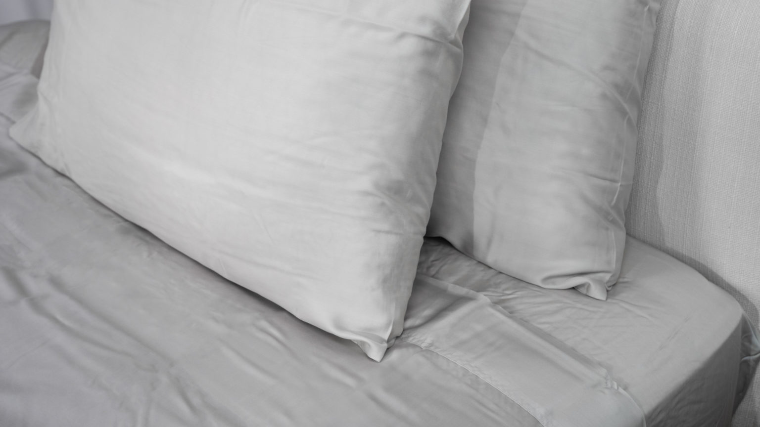 A picture of the Brooklyn Bedding Tencel Sateen Sheets in Sleep Foundation's test lab.