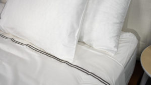 Saatva Embroidered Sateen Sheet Set