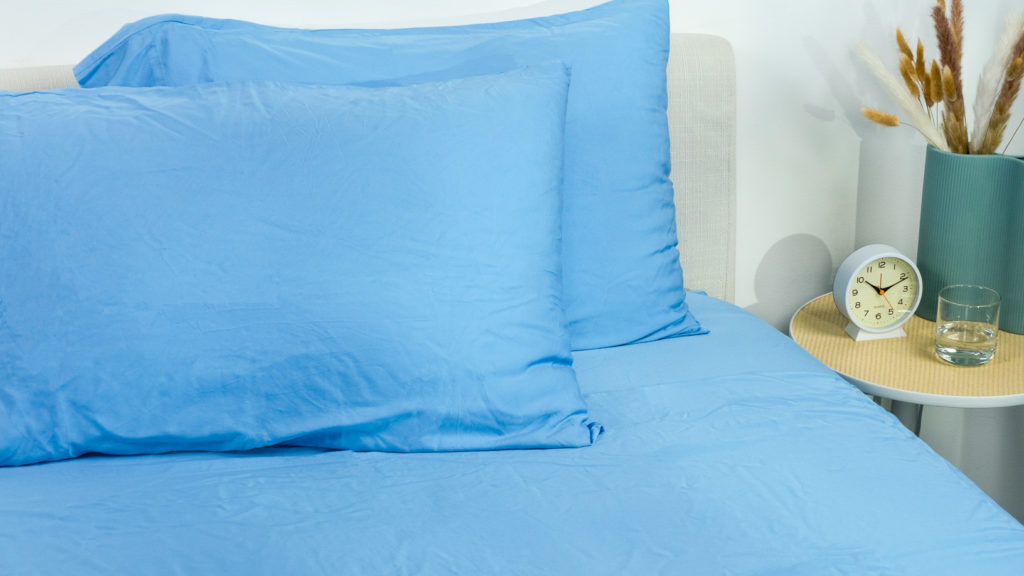 A picture of the Sweet Zzz Organic Bamboo Sheets in Sleep Foundation's test lab.