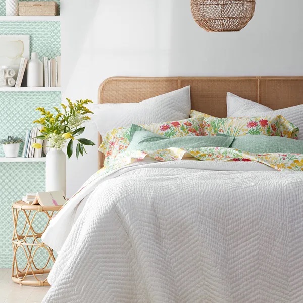 Linen+ Quilted Coverlet in 2023 Comfortable sheets, Sateen sheets, Duvet bedding