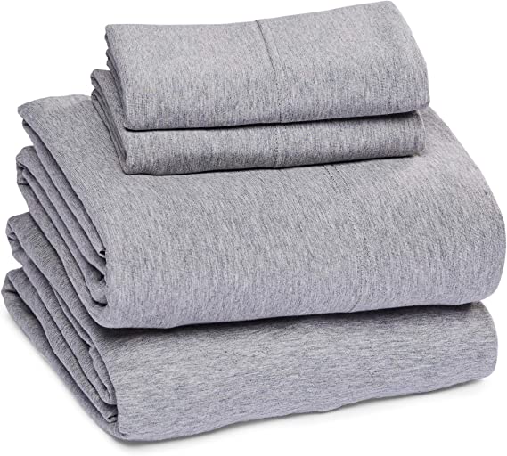 Product Image of the Amazon Basics Cotton Jersey Bed Sheet Set