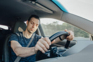 image of a drowsy driver