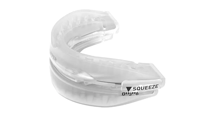 A product photo of the snorerx plus mouth guard.